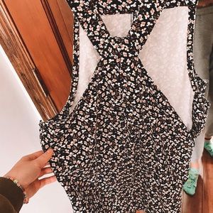 floral overall dress